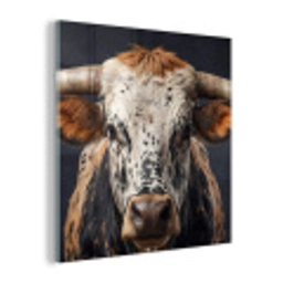 Stier - Kleurrijk - Hoorns plexiglas 5mm klein -z3d