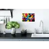 Vormen - Stippen - Kleurrijk Muursticker klein -keuken