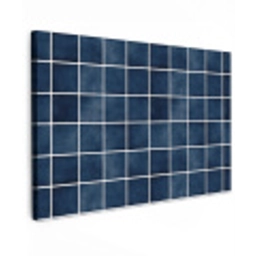 Tegel - Modern - Blauw Tuinposter op houten frame 2 cm dik klein 845 -3d