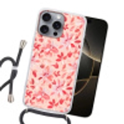 Botanisch - Bloemen - Rood Hoesje iPhone 16 Pro Max met koord klein 804 -sfeer1