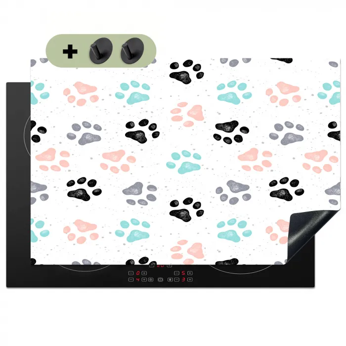 Paw - Pattern - Color Inductie beschemer met haakjes klein 777 -3d