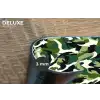 Groen - Vloeiend - Camouflage Placemat vinyl groot 368 -closeup