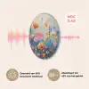 Bloemen - Natuur - Waterverf - Kunst Akoestische PET Vilt - Rond klein -USP_NL
