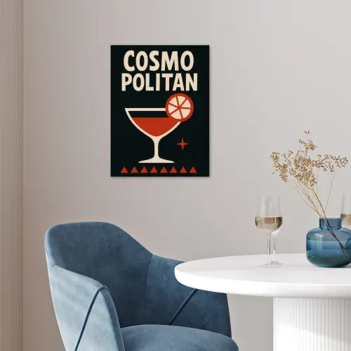 Cocktail - Zwart - Illustratie poster papier klein -sfeer3