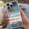 Palmboom - Schommel - Strand - Lucht Hoesje iPhone 16 Pro Max met koord klein -sfeer3