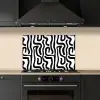 Modern - Lijnen - Zwart keuken achterwand spatscherm klein 900 -sfeer1