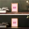 Bisou - Roze - Schaduw Light Box met kabel (Tafellamp) klein -sfeer3