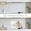 Bloem - Hout - Tarwe keuken achterwand spatscherm klein -voor_na_NL