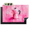 Roze - Verf - Coffee Inductie beschemer met haakjes klein -3d