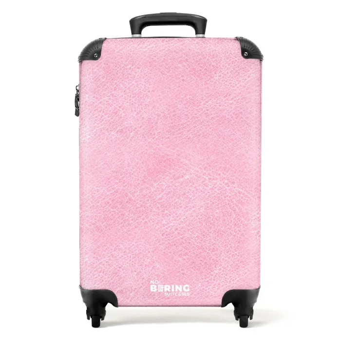 Lederen look licht roze NBS - Handbagage koffer - Kinderen Unisex middel -productfoto_recht