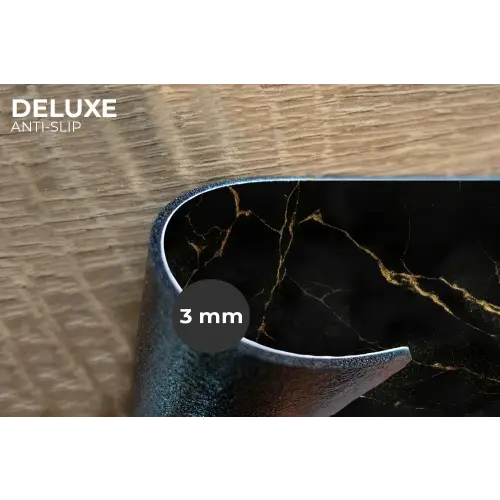 Zwart marmer - Gouden aders - Klassiek Placemat vinyl groot -closeup
