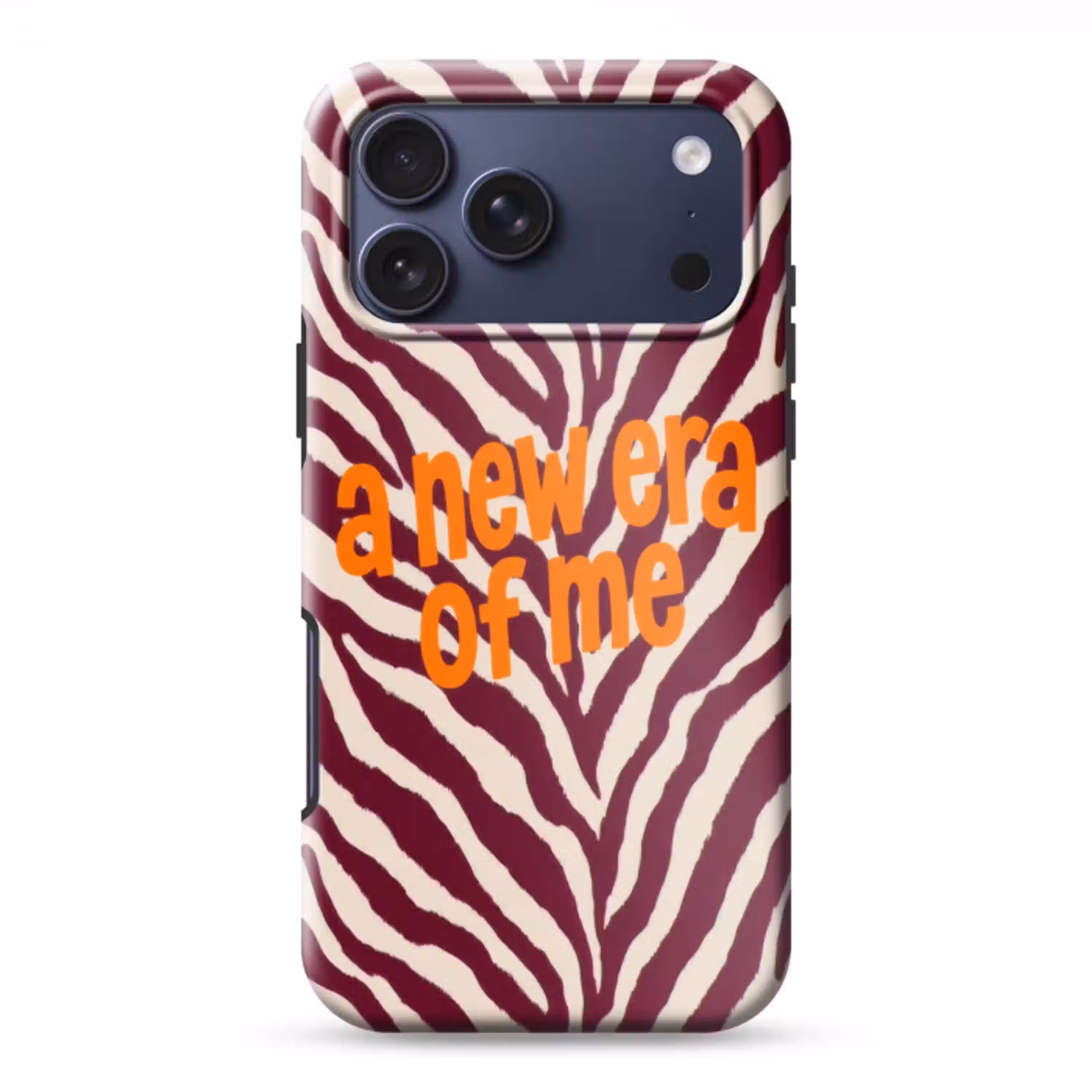 New era - Bordeaux - Zebraprint Toughcase MagSafe Apple iPhone 17 Pro Max klein -3d