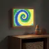 Spiraal - Groen - Draaiend Light Box met batterij (Wandlamp kind) middel -sfeer5_kind
