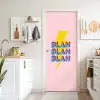 Blah - Bliksem - Roze deurposter klein -sfeer5