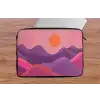 Zon - Heuvels - Paars - Abstract laptophoes neopreen klein -tafel
