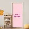 Girl power - Roze - Hartje deurposter klein -sfeer4