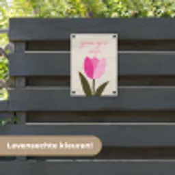 Tulp - Roze - Valentijn - Bloem tuinposter los doek klein -sfeer3