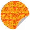 Verf - Oranje - Geel Wandcirkel behangsticker klein 186 -3d