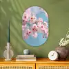 Takken - Bloesems - Roze Wandcirkel Ovaal Forex klein -sfeer2