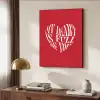 Rood - Hart- Tekst - Valentijn Textielframe zwart klein -sfeer3