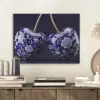 Porselein- Kersen - Delfts - Blauw PET vilt klein -sfeer1