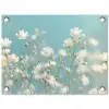 Stengels - Bloemen - Lucht - Wit tuinposter los doek klein -3d