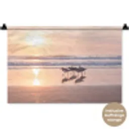 Zee - Vogels - Strand Wandkleed katoen klein -t3d_DE
