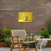 Avocado - Discobal - Geel - Glitter Tuinposter op houten frame 2 cm dik klein -sfeer3
