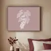 Tros - Druiven - Illustratie - Bladeren Textielframe zwart klein -sfeer1