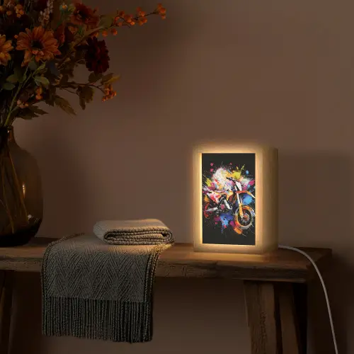 Graffiti - Sport - Motor - Motorcross Light Box met kabel (Tafellamp) klein -sfeer4