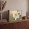 Narcis - Bloem - Minimalistisch Light Box met batterij (Wandlamp) middel -sfeer2