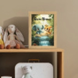 Olifant - Tijger - Bos - Jungle Light Box met kabel (Kinderlampje) klein -sfeer2_kind