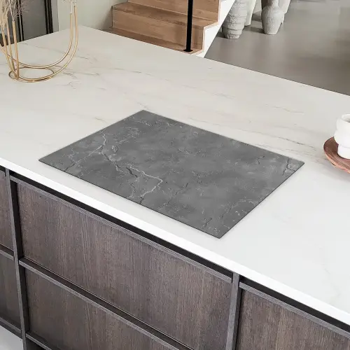 Beton - Grijs - Abstract - Betonlook Inductie beschermer vinyl 3mm klein -sfeer8