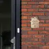Houten nerf - Sierlijk Naambord Huisje klein -sfeer2