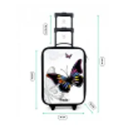 Petal papillon Kinderkoffer - Zwart klein -productfoto_formaten