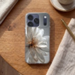 Bloem - Wit - Neutraal Telefoonhoesje iPhone 17 Pro klein -sfeer1