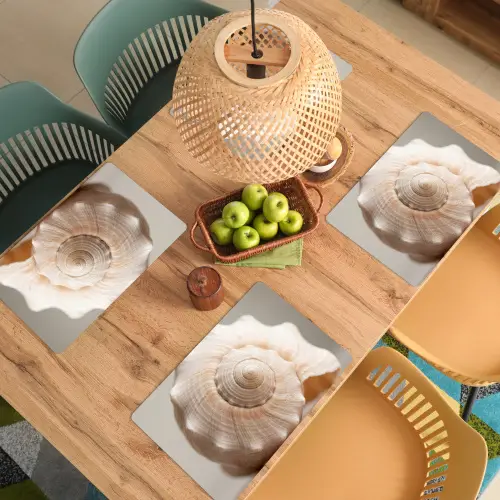 Schelp - Detail - Beige Placemat vinyl groot -zzsfeer5_Kitchenyeah-website