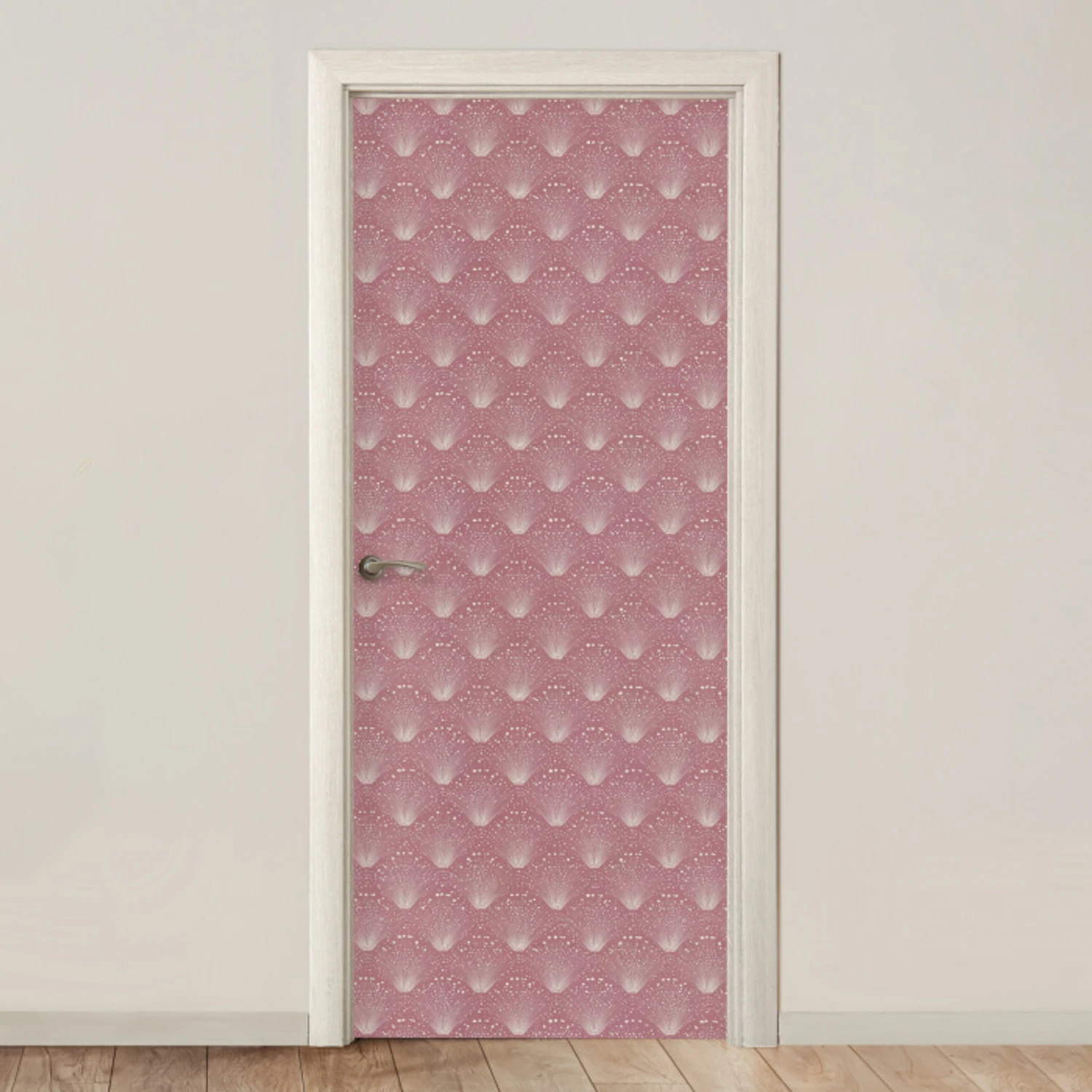 Trendy - Patroon - Roze deurposter klein 289 -3d_beige