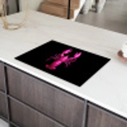 Kreeft - Felroze - Stippen - Opvallend Inductie beschermer vinyl 3mm klein -sfeer8