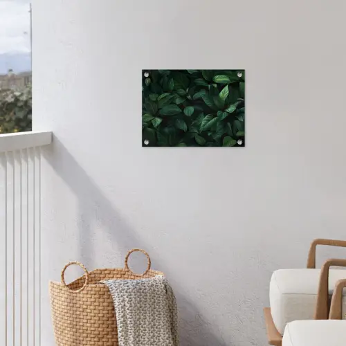 Bladeren - Ovaal - Groen - Nerven tuinposter los doek klein -sfeer8