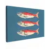 Vissen - Rood - Blauw canvas 2cm klein -z3d