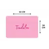 Toedeloe - Roze - Minimalistisch Placemat vinyl groot -specs