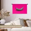 Banaan - Zebraprint - Roze Wandkleed katoen klein -sfeer1