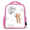Beer - Ballon - Sterren - Kinderen Kinderrugzak - Roze middel -3d