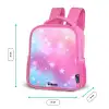 Sterren - Roze - Blauw Kinderrugzak - Roze middel -productfoto_formaten