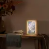 Bloemen - Lichtblauw - Wazig - Trosje Light Box met kabel (Tafellamp) klein -sfeer4