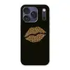 lip - Zwart - Panterprint Telefoonhoesje iPhone 17 Pro klein -3d