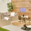 Schelpen - Paars - Blauw - Patroon tuinposter los doek klein -sfeer4