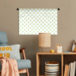 Dots - Klassiek - Groen Wandkleed katoen klein 269 -wsfeer4_kind
