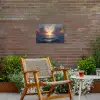 Meeuwen - Zonsondergang - Zee - Wolken Tuinposter op houten frame 2 cm dik klein -sfeer3